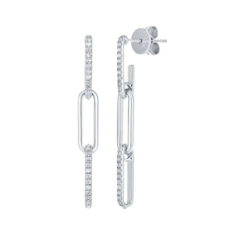 Hemasa 925 Sterling Silver Ear Buckles Fashion Hoop Earrings /White Crystal Luxury Women's Earrings Wedding Women's Jewelry Premium Gift