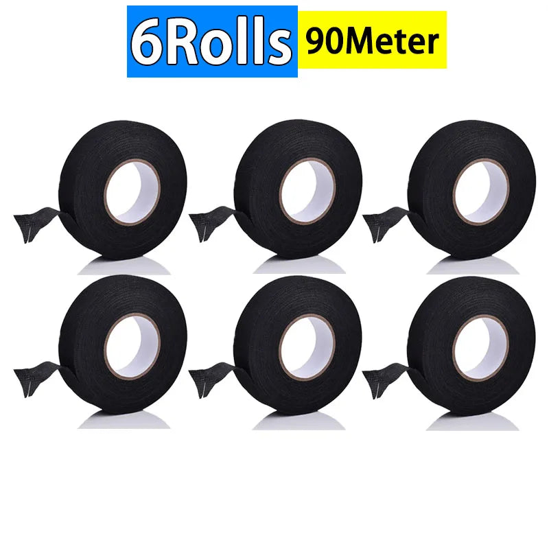 Tejesa Electrical Tape Heat Resistant Wiring Harness Fabric Waterproof  Automotive Insulating Adhesive Cloth for Cable Wire Wrap 1-10Pc