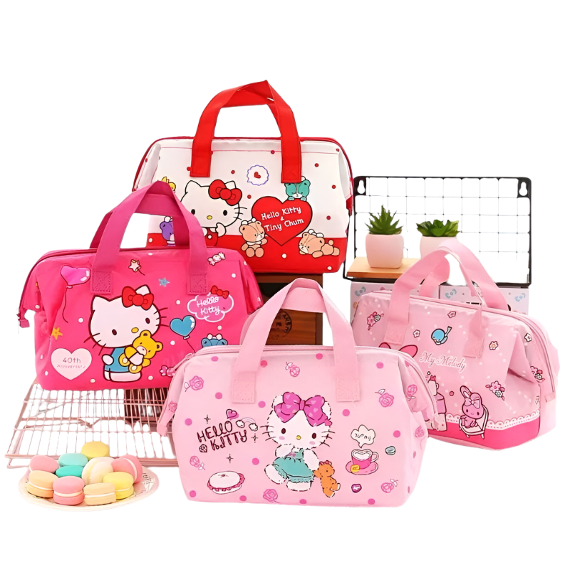 Hemasa Hello Kitty Lunch Box Bag Little Twin Star Cute Hand  Bag Canvas Lunch Box Bag Mummy Bag Girl Food my melody