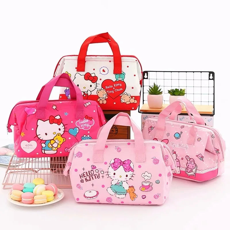 Hemasa Hello Kitty Lunch Box Bag Little Twin Star Cute Hand  Bag Canvas Lunch Box Bag Mummy Bag Girl Food my melody