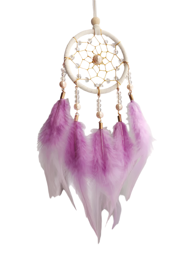 Hemasa Hand-woven   Feather Wind  Chime   Dream Catcher for Valentine's Day Gift Bedroom Hanging Ornaments Home Decoration