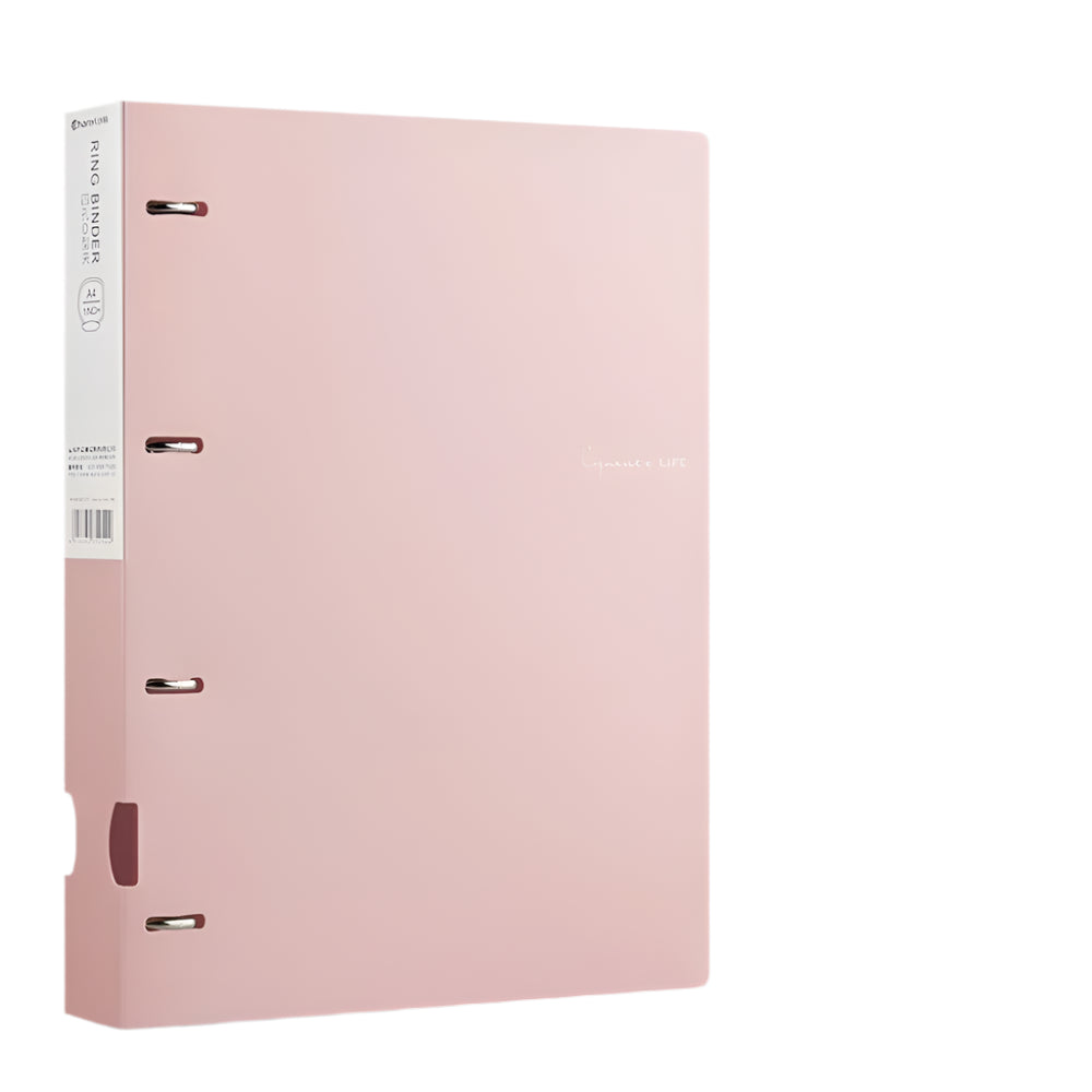 Heamsa  A4 Loose-leaf Folder Document Display Book 4 Holes Loose-leaf Folder Morandi Colour Waterproof File Ring Office Stationery