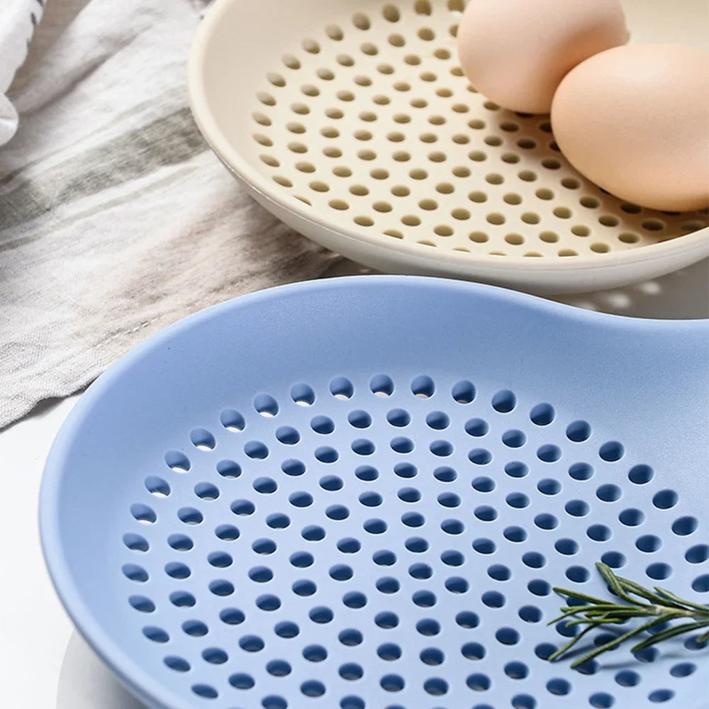 1/2Pcs Silicone  Cooking Spatula Large Colander Soup Strainer Household Kitchen Tool