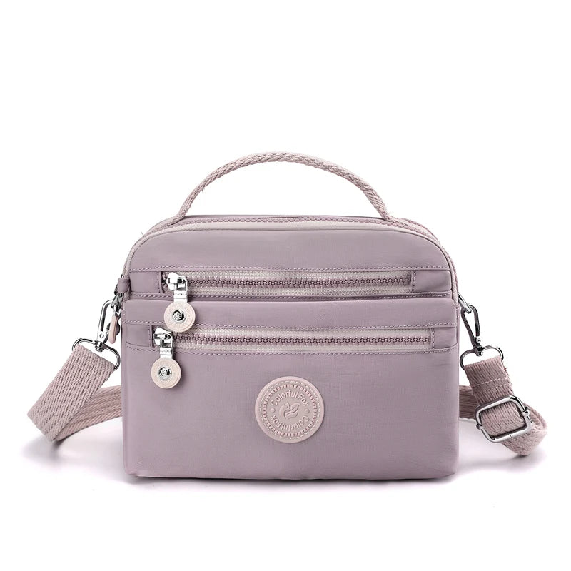 Tejesa  Double Layers Women Small Handbag  / Female Shoulder Bag Multi pockets Gilrs Shopping Messenger Bag