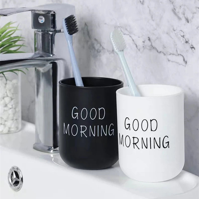 Hemasa Portable Couple Toothbrush Washing Mouth Cups Plastic Home Hotel Tooth Brush Holder Bathroom Accessories Mouthwash Storage Cups