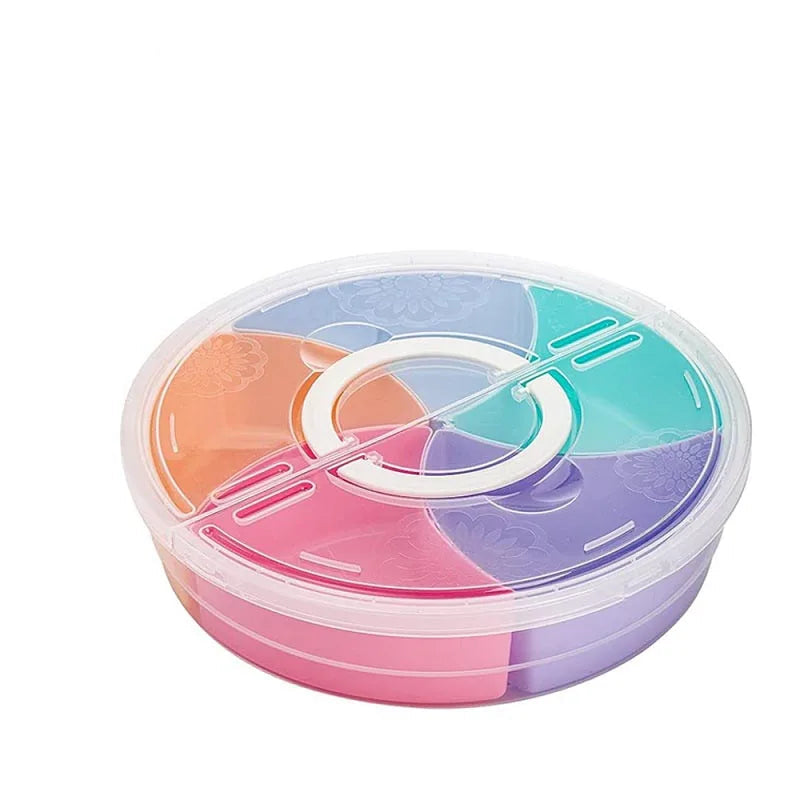 Tejesa Multi-function Food Storage Tray with Lid Food Containers Tray To Keep for Nuts and Candy Dried Fruit Snack Plate Serving Platte