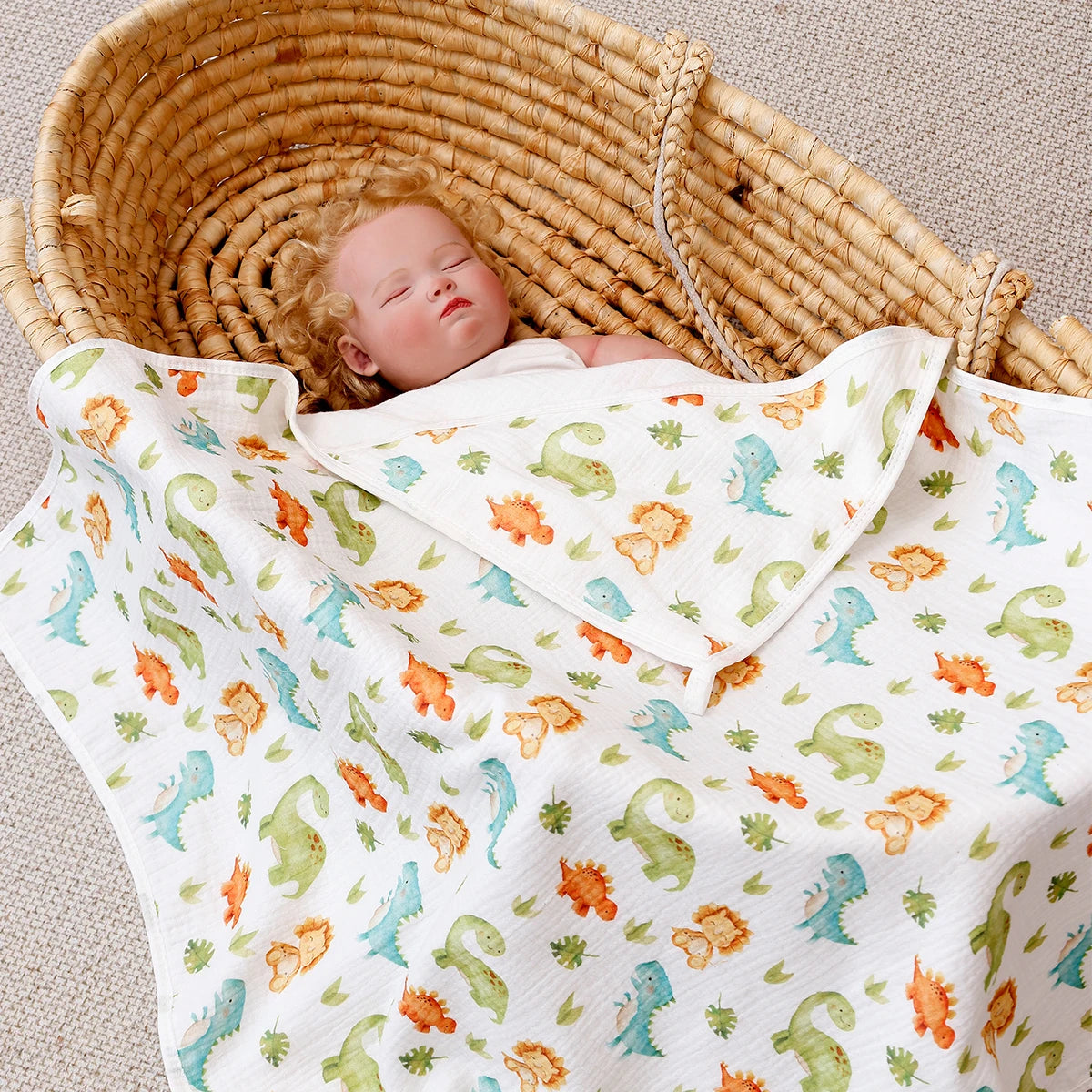 Tejesa 2Pcs New 100% Cotton Breathable Baby Swaddle Blanket Newborn Bath Towel Infant Quilt