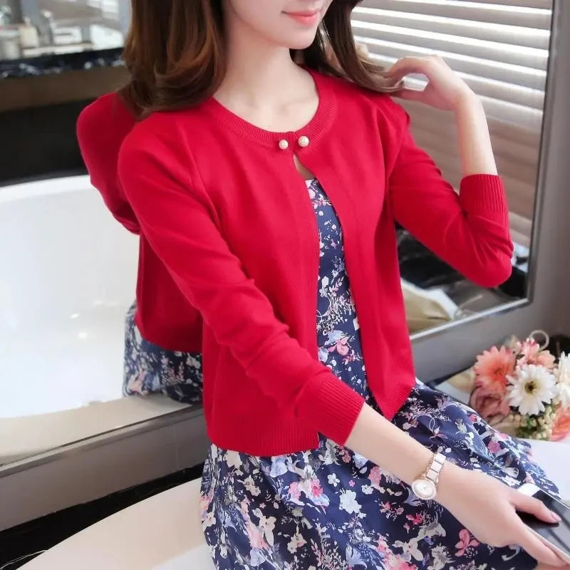 Hemasa Women Cardigans Sweaters  /Winter Knitwears Long Sleeve /  Korean Fashion Casual Knitted Sweater