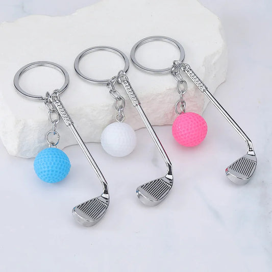 Tejesa Mini Golf Ball Pendant Keychain Cute Sport Keyring Key Chain Gifts for Teenager