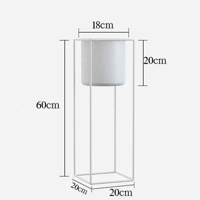 Gold Metal Plant Stands with Planters – Modern Tall Floor Stands for Indoor Plants, Living Room & Balcony Decor
