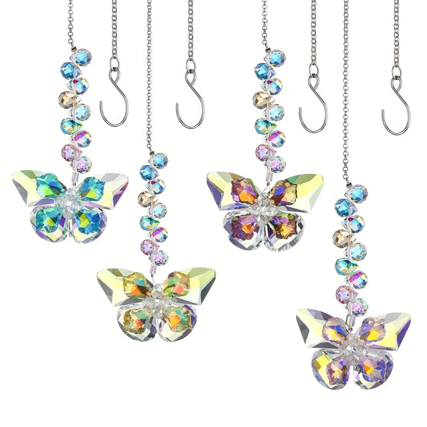 Tejesa 1/4 piece crystal butterfly sunflower hanging ornament/decoration/ rainbow maker sun catcher