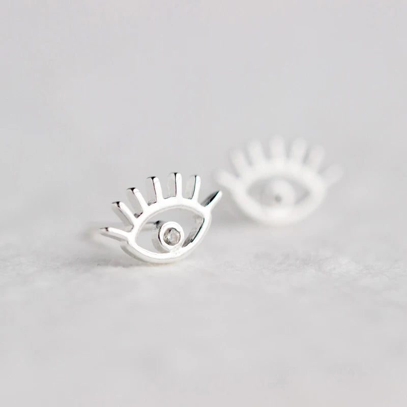 Modian Silver 925 Jewelry Simple Cute Eyes Stud Earrings for Women 925 Sterling Silver Pins Mode Fashion Female Oreilles