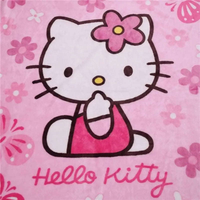 Hemasa Hello Kitty Soft Fluffy Blanket  / Cartoon Cute Plush Blanket  for Girls