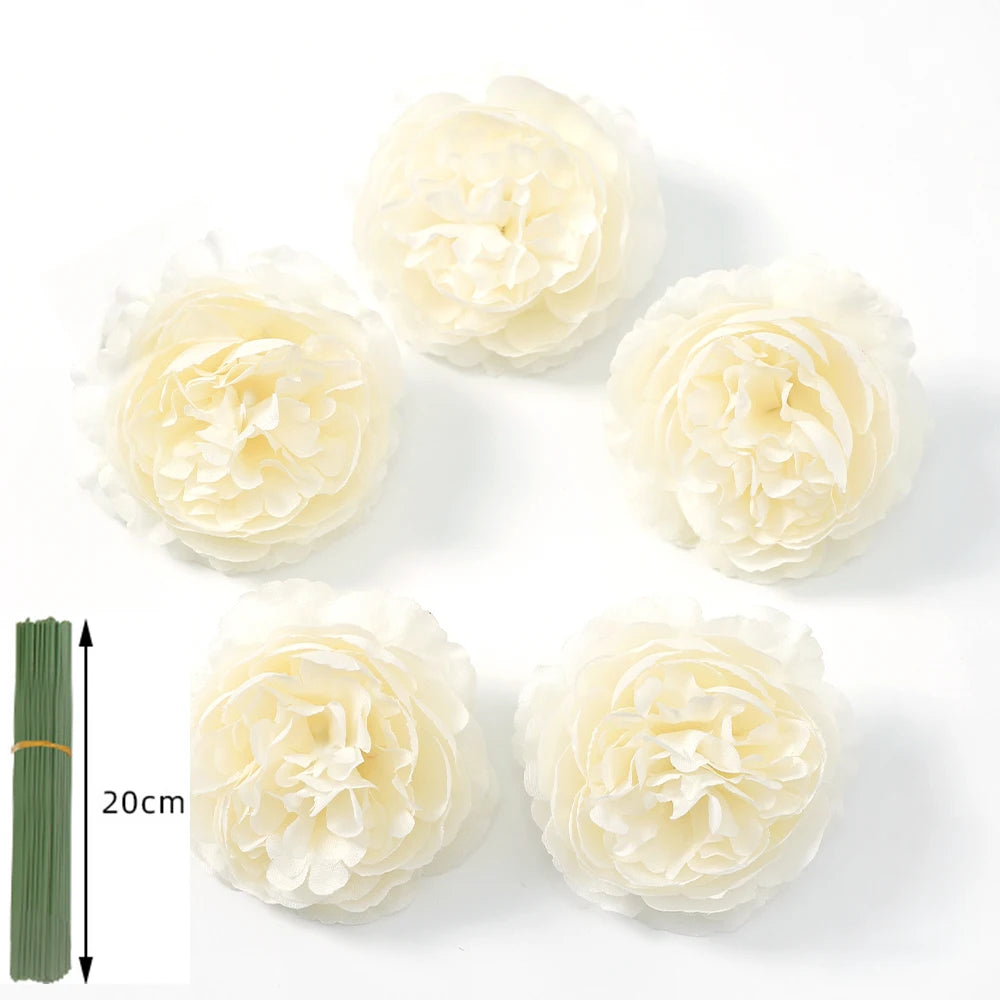 5/10Pcs Rose Artificial Flowers Bouquet Silk Fake Flower for Home Decor Garden Wedding Bride Decoration Outdoor Vase Ornament