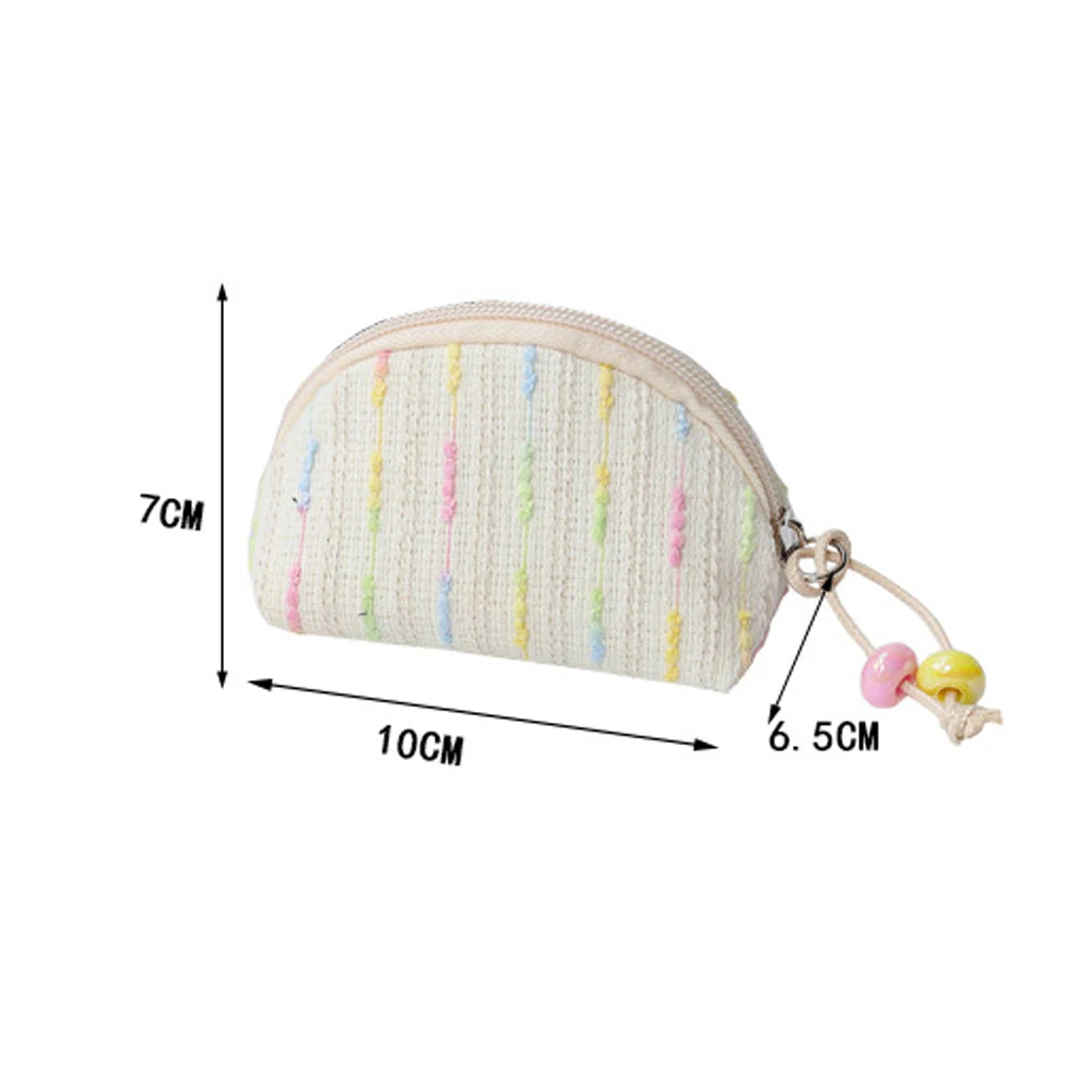 Cute Mini Zero Wallet Korean Small Fresh Shell Bag Key Earheads Lipstick Storage Bag Student Coin Purse Coin Pouch Cute Purse