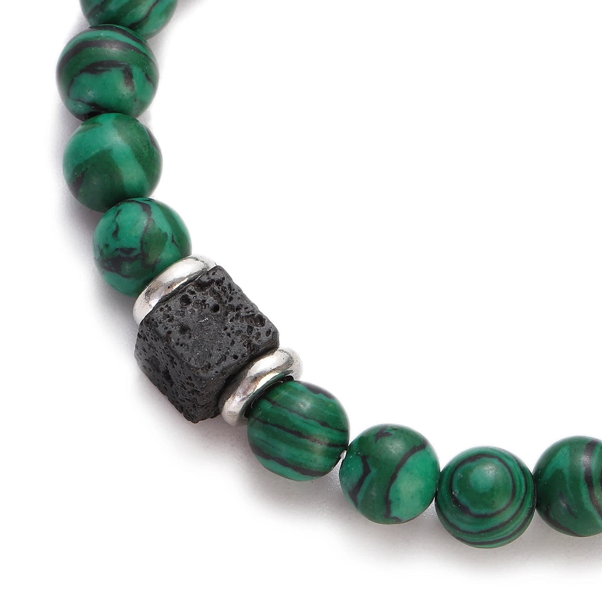 Hemasa Malachite Bracelets  Jewelry Healing Lava Beads Bracelet Pulsera Diabetes Relief Bracelet Women