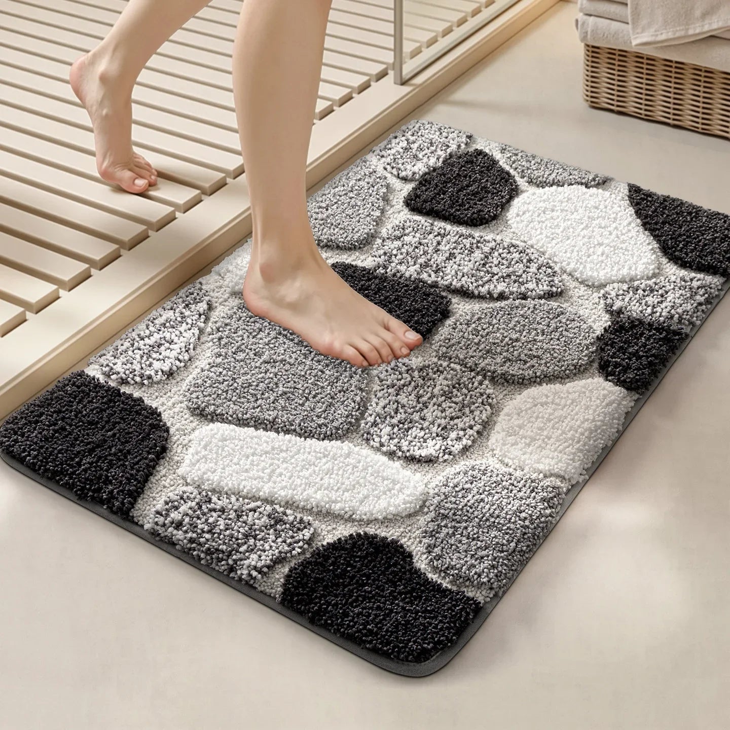 Hemasa Anti-Slip Absorbent Bathroom Mat/ Entrance Floor Carpet/ Water Absorbent Mat for Home