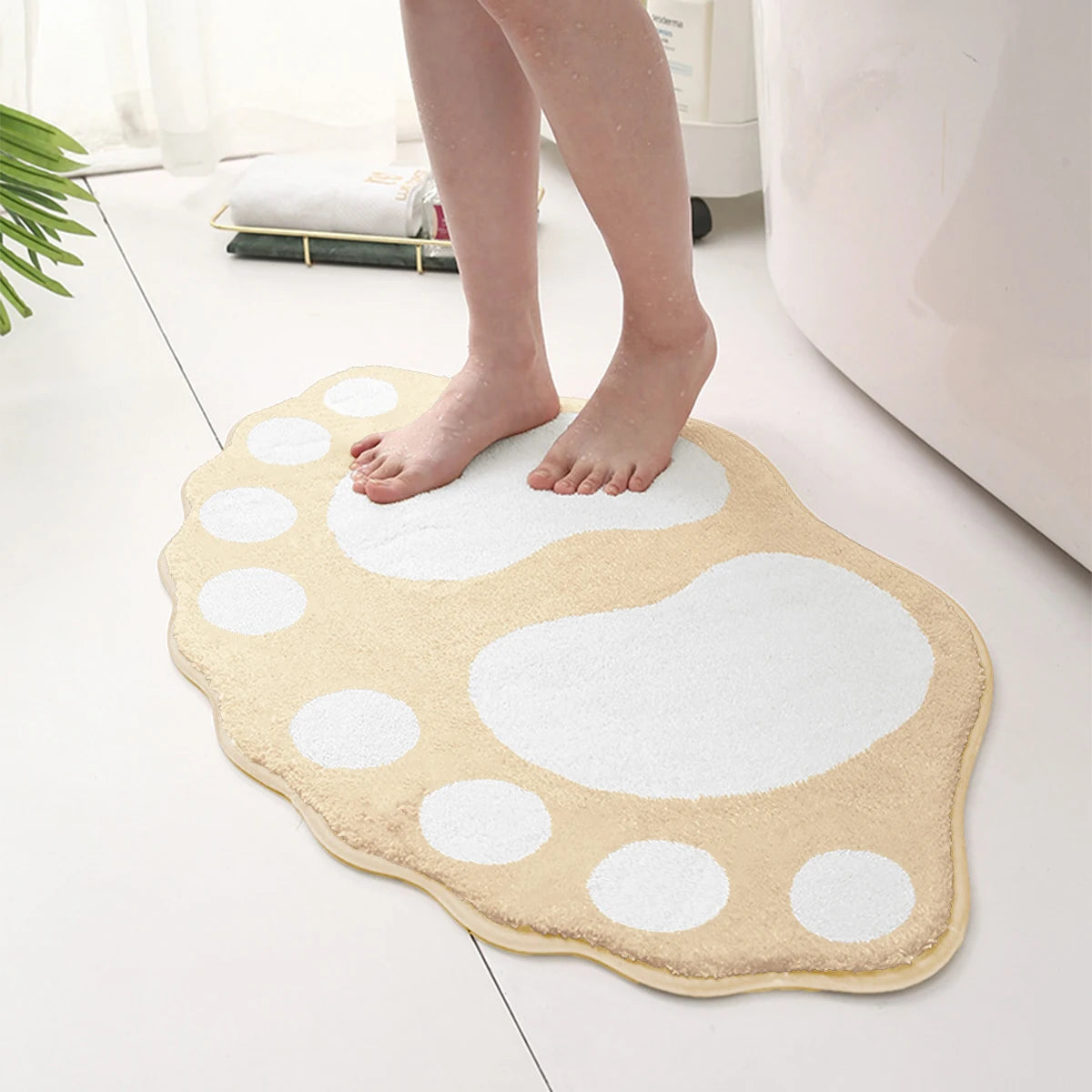 Hemasa Thickened cartoon bathroom mat absorbent mat imitation cashmere  non-slip mat bedroom bedside wear-resistant foot mat
