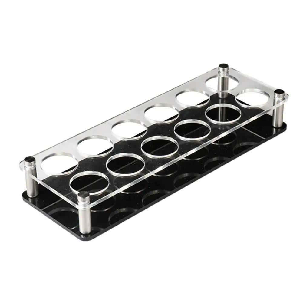 6/12 Holes Wine Cup Rack Transparent Square Shot Glass Holder Acrylic Shelf Tray For Tequila Liqueurs Whiskey Stand Bar Supplies
