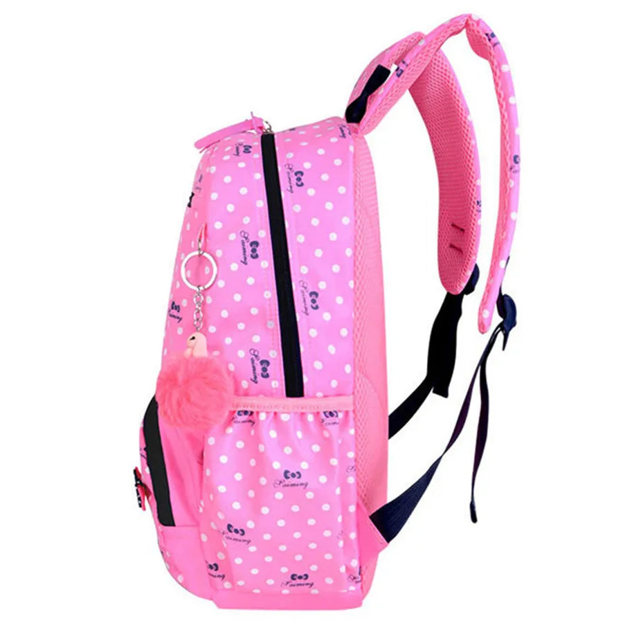 Hemasa 3pcs/set School Bag Backpacks Schoolbag Fashion Kids/ Lovely Backpack for Children Girls Bag