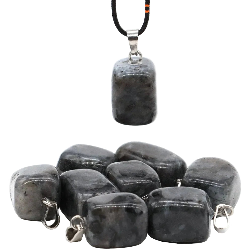 Natural Healing Irregular Tumble Stone Necklace Reiki Mineral Rose Quartz Tiger Eye Pendants for Women Men Jewelry Making Gifts