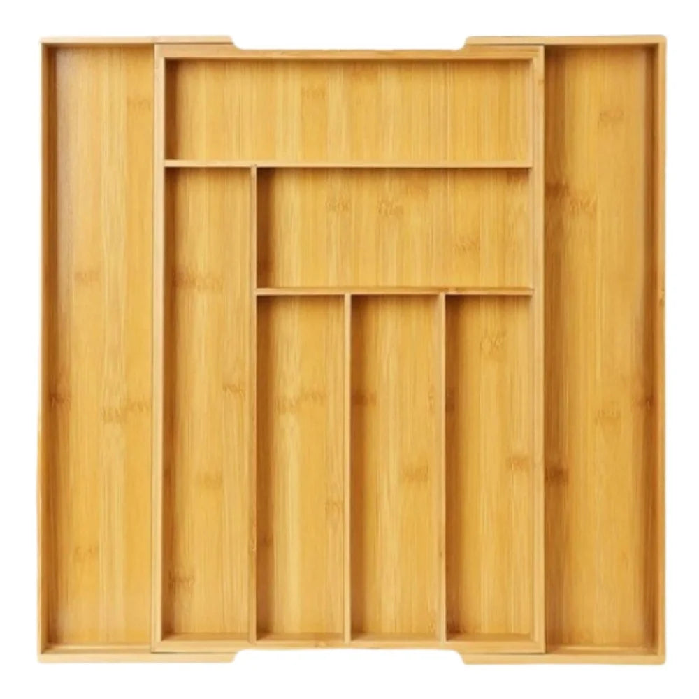 Kitchen Drawer Organizer Bamboo Split Cutlery Adjustable Kitchen Tool Knife and Fork Storage Box Home Bedside Drawer Organiser