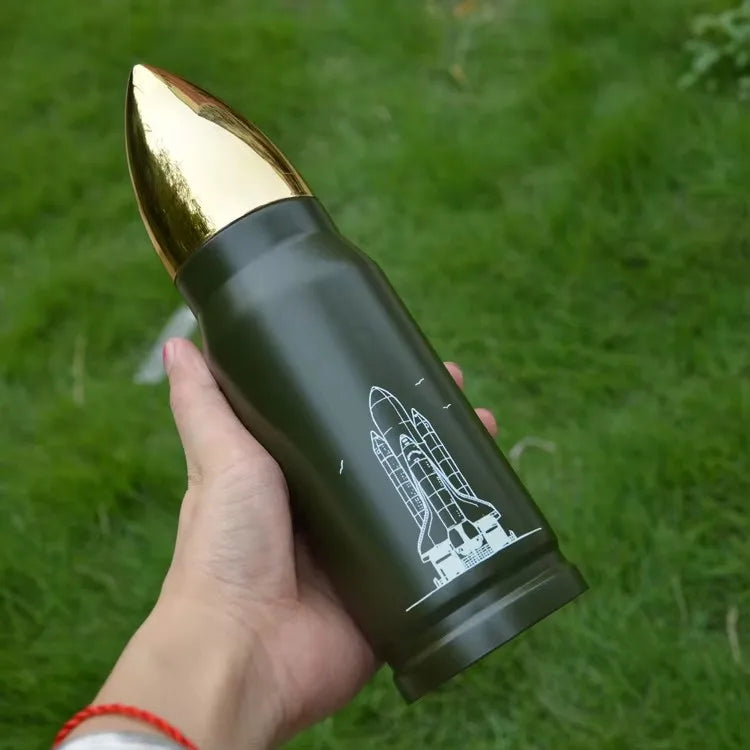 Hemasa 500ml Bullet Shape  Stainless Steel Water Bottle  for Coffee/Drinking /Gift