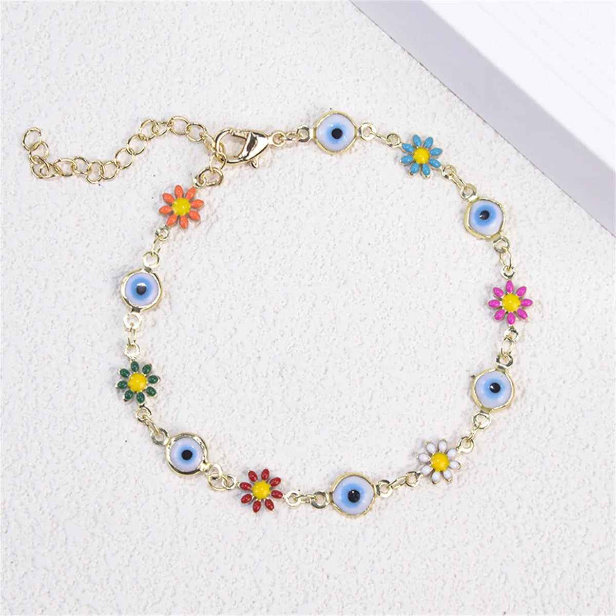 Fashion Korean Sweet Daisy Flower Bracelets For Women Girls Minimalist Enamel Sunflower Aesthetic Bracelet Wedding Party Jewelry