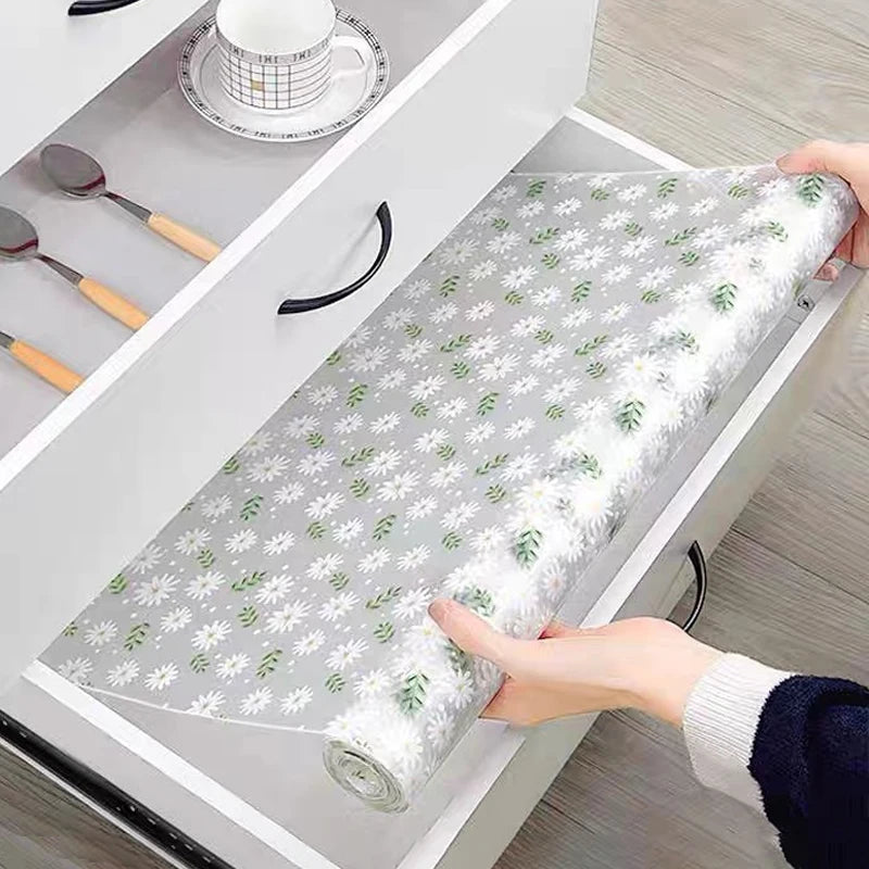 Tejesa Cabinet Mat Drawer Refrigerator Shelf Liner Waterproof Mat Environmentally Cupboard Cover Placemats Table Pad Non-Adhesive