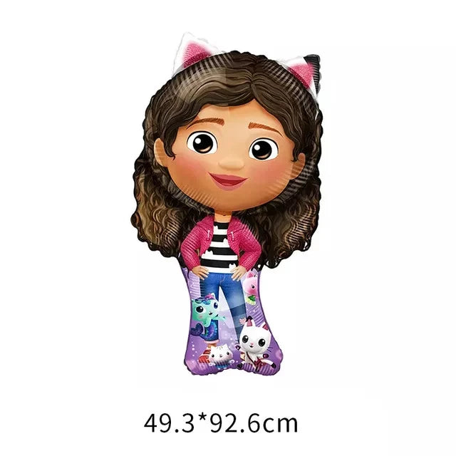 Gabby Dollhouse Cats Birthday Party Gifts Keychain Stickers Snap Bracelet Reusable Straws Gift Bags Carnival Gabby Party Favors
