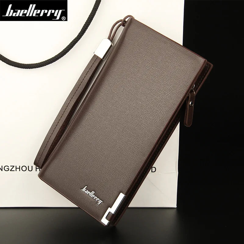 Hemasa  Large Capacity Zipper Handbag Card Holder Clutch Wallet For Men