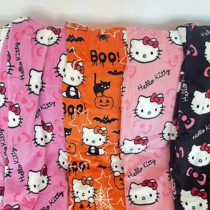 Hemasa  Hello Kitty Pajama Halloween Flannel Fashion Trousers for women