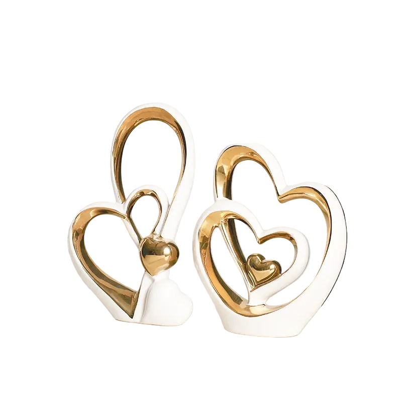 Tejesa Heart-Shaped Modern Minimalist Decor - Luxury Home Accent for Living Room, Entryway, Wine Bar & TV Cabinet