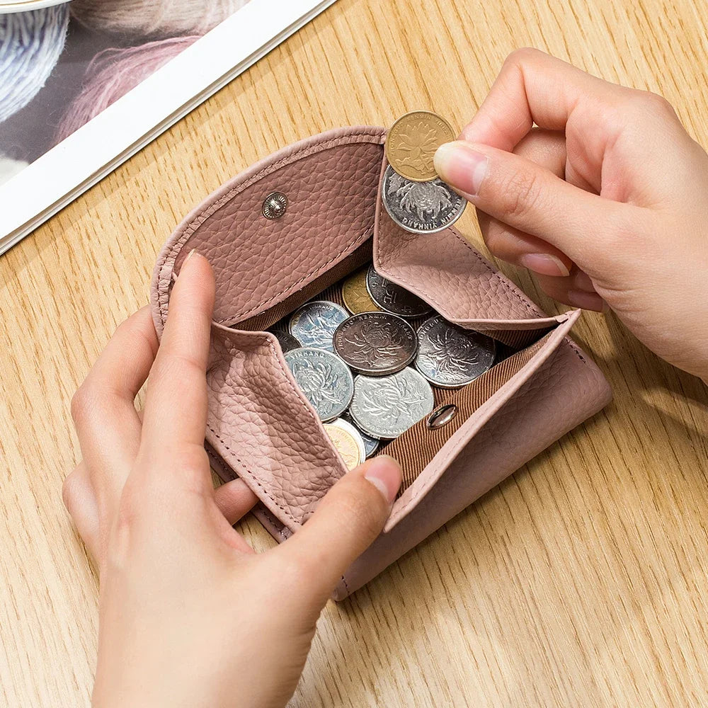 Tejesa Genuine Leather Rfid Blocking Credit Card Wallets /Short Compact Cute Small Coin Purse for Women