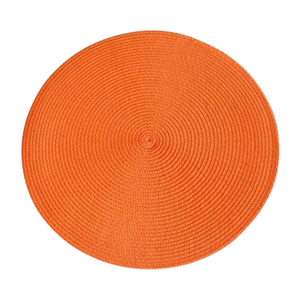 Hemasa Set of 6 Round Woven Non-slip Kitchen Placemat for Kitchen Dining Table European Style.