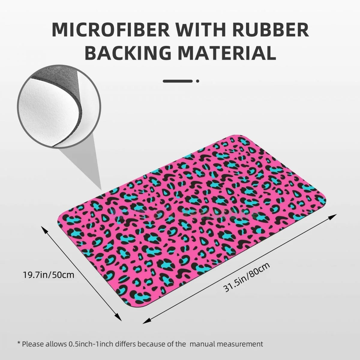 Leopard Print Diatom mud cushion absorbent quick drying mat bathroom door mat toilet diatomaceous earth non-slip foot mat