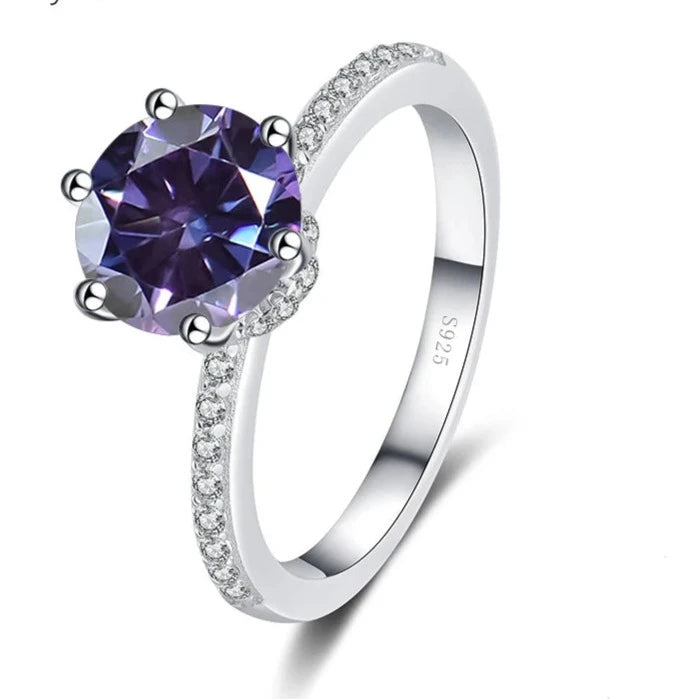 Hemasa  Real 2Carat Moissanite Wedding Ring For Women Original 925 Sterling Silver Brilliant Diamond Engagement Rings Gift