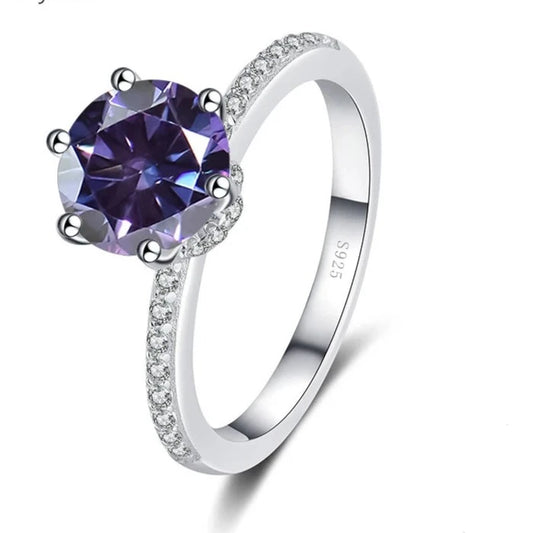 Hemasa  Real 2Carat Moissanite Wedding Ring For Women Original 925 Sterling Silver Brilliant Diamond Engagement Rings Gift