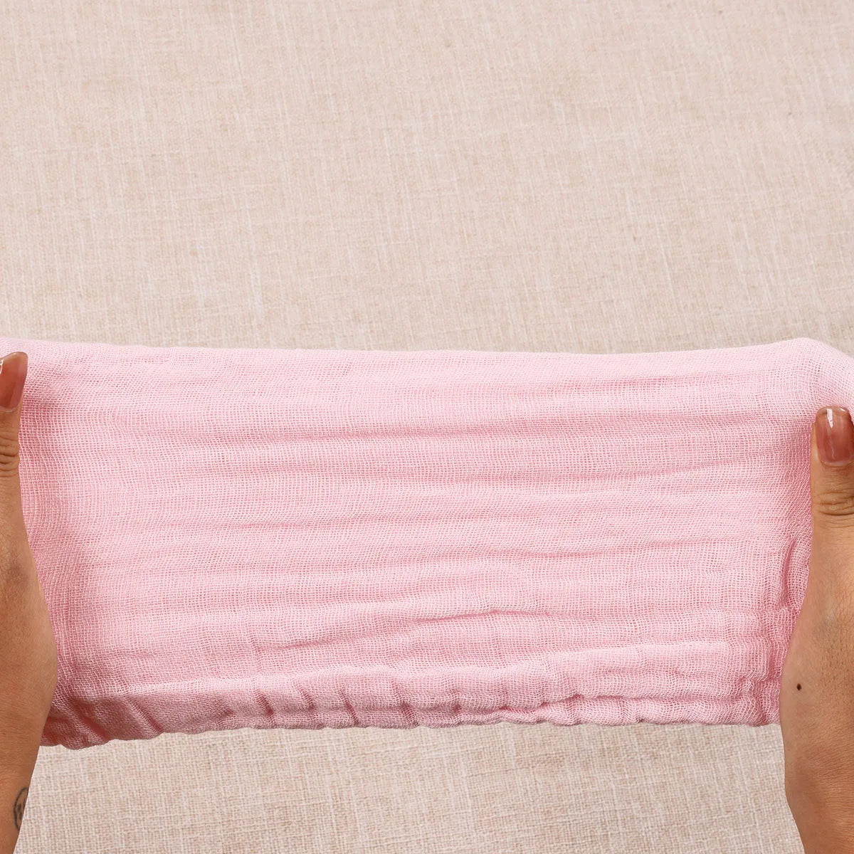 Tejesa  5pcs Pack Breathable Muslin Cotton Baby Face Towel  /Plain Color Newborn Burp Cloth 25x25cm
