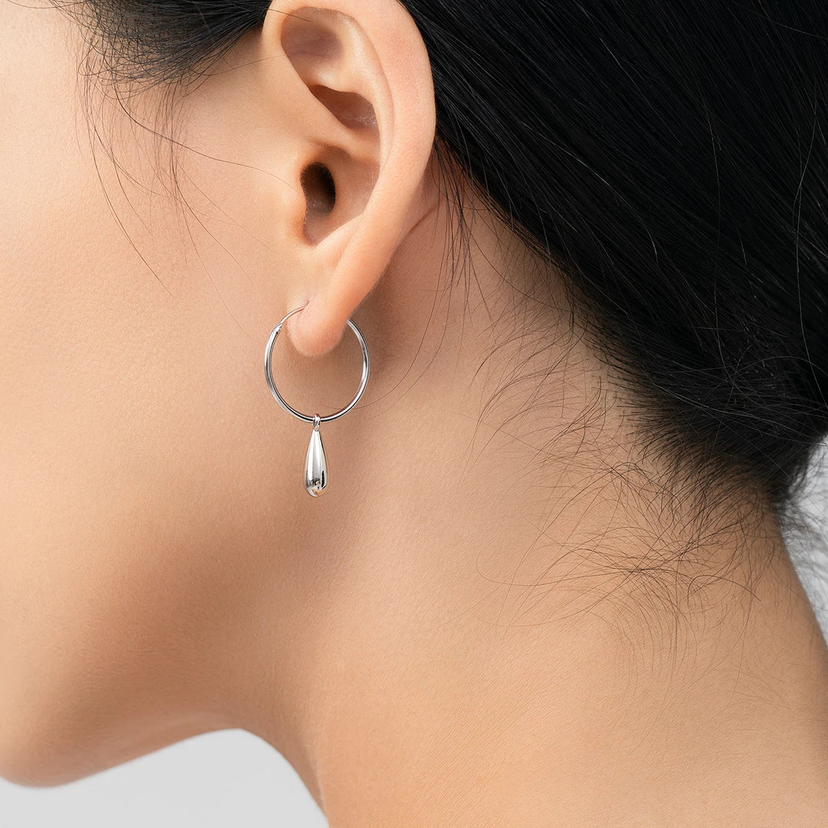 Tejesa 925 Sterling Silver Simple Round Fashion Dangle Earrings  /Smooth Charm Drop Earrings For Women Christmas Gifts