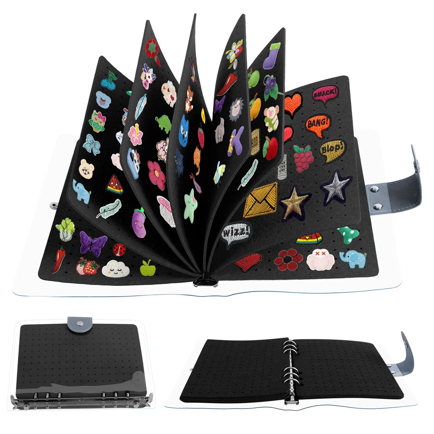 Felt Pin Brooch Display Storage Book DIY Badge Charms Organizer Booklet Metal Badge Chest Souvenir Album Pin Badges Collection