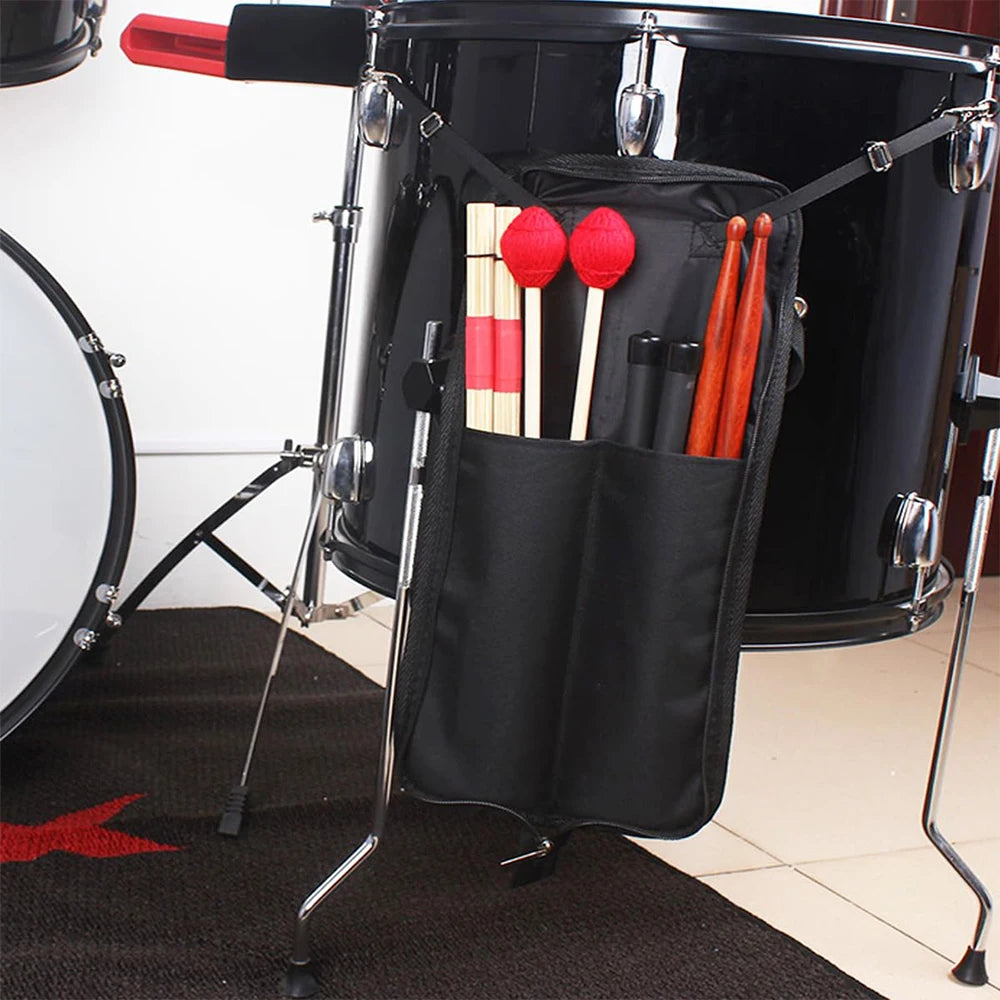 1pc DrumStick Bag Ethnic Style Oxford Cloth Drumstick Thicken Case Large Capacity Handbag Percussion Instrument Bag Accessories
