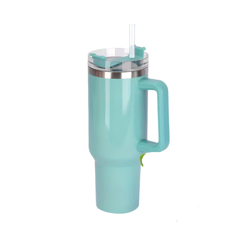 Hemasa 40oz  Stainless Steel Cup Thermal Keeps Cold and Heat Water Bottle with Handle Rainbow Thermal Mug