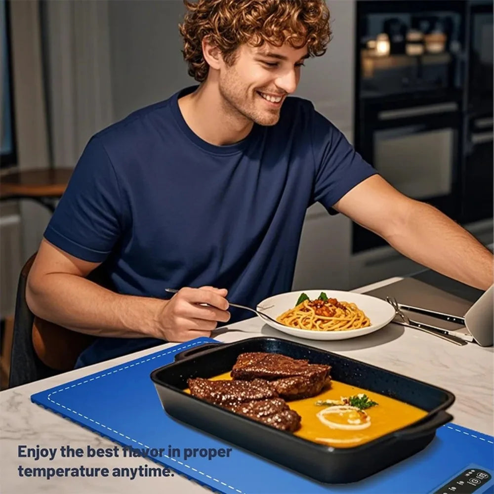Hemasa Food Warming Mat Electric Warmer Tray for Countertop and Buffet, Foldable Heater Food Pad