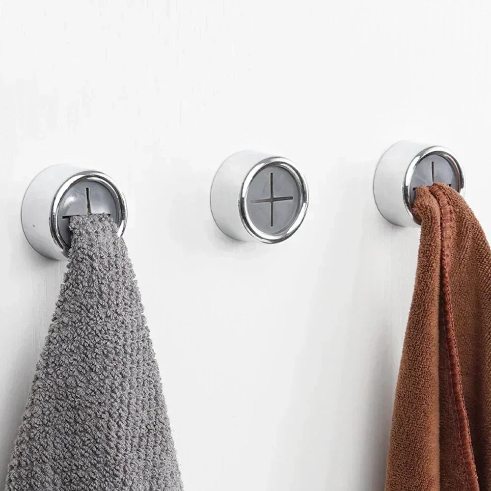 Hemasa 4Pcs Self Adhesive Towel Plug Holder Wall Mounted Bathroom Organizers Towel Hooks Storage Rack Kitchen Rags Dishcloth Clips