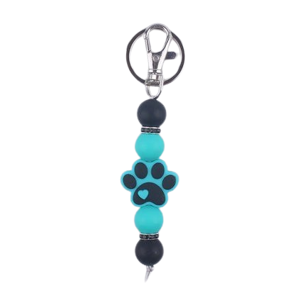 Hemasa Cartoon Dog Paw Handmade Beaded Silicone Key Chains Wristlet Lanyard Bracelet Keyring Women Men New Car Bag Pendant Key Chains