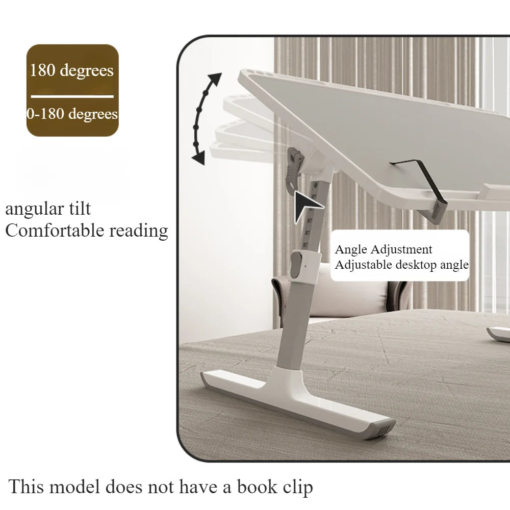 Hemasa Foldable laptop bed tray table, height and angle adjustable laptop bed table, laptop table for bed/sofa/sofa chair/floor, laptop