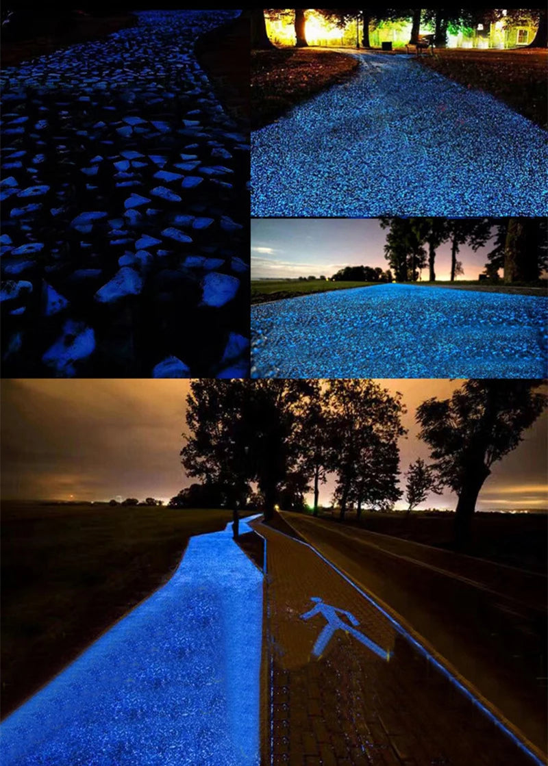 1000 Pcs Glow Sand Glow In Dark Stone Pebble Garden Yard Outdoor Lawn Decoration Fish Tank Aquarium Home Diy Decor 3-5mm