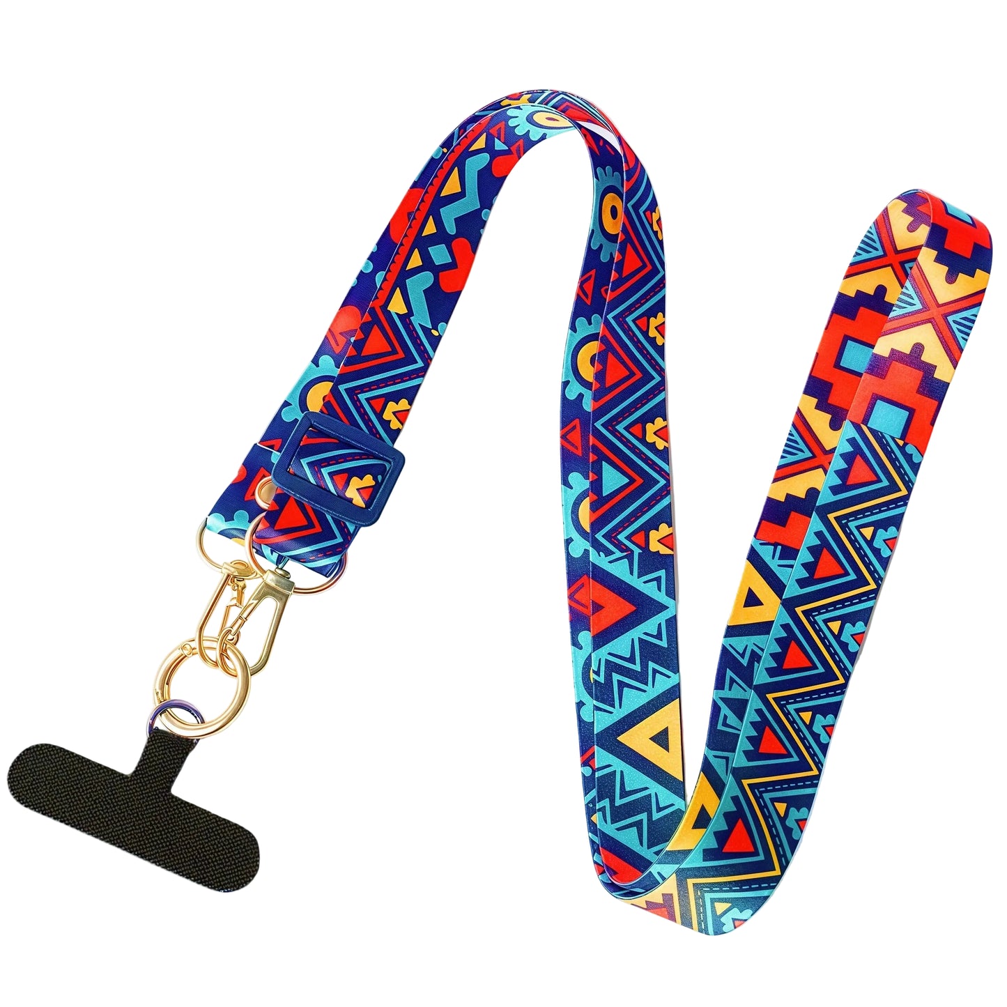 Tejesa  Mobile Phone Lanyard For Women – Stylish Messenger Strap Wth Geometric Patterns, Comfortable Neck Loop