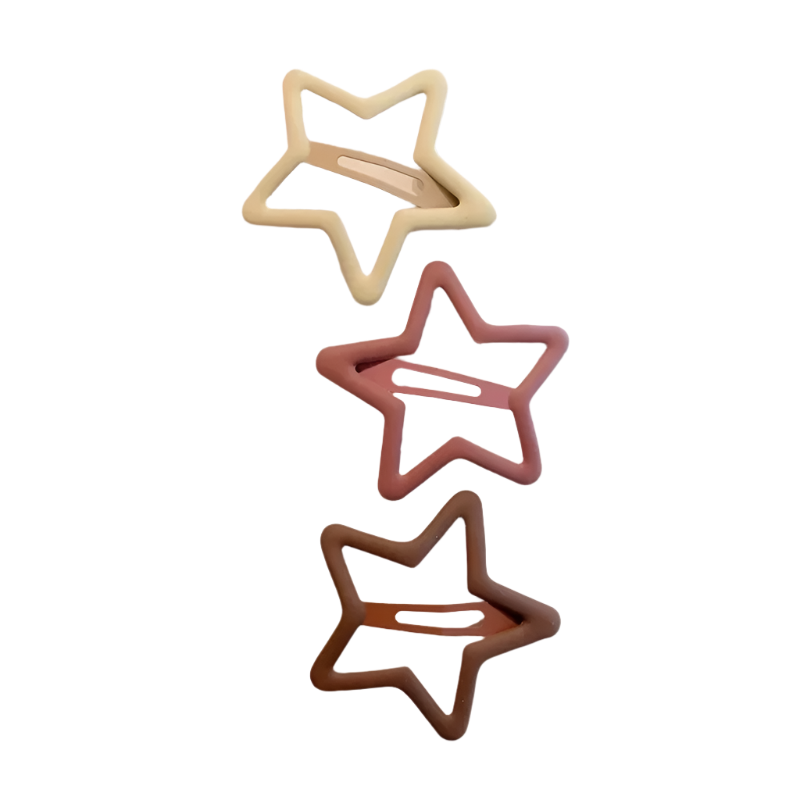 Hemasa 6pc Korean New Big Star BB Hairpin Hair Side Clips for Girls Women Kids Gift Wedding Party Hair Accessories